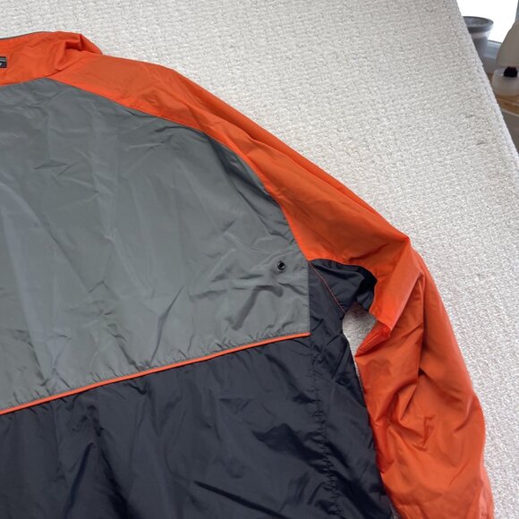 VTG Y2K Reebok Sport Tech Windbreaker Shell Orange / Grey Size L Full Zip - Picture 14 of 16
